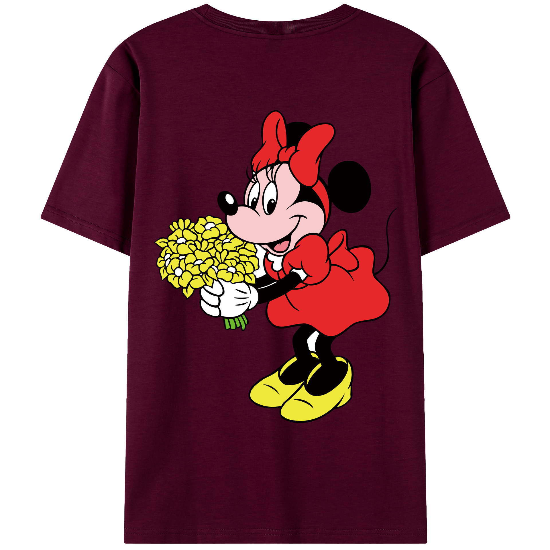 （画像用） ミッキーマウス Mickey Mouse レディース半袖Tシャツ(バックプリント)